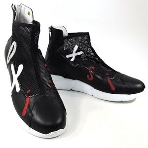 IXOS 🇮🇹 BLACK SOFT LEATHER COMFORT SUMMER FASHION SNEAKERS